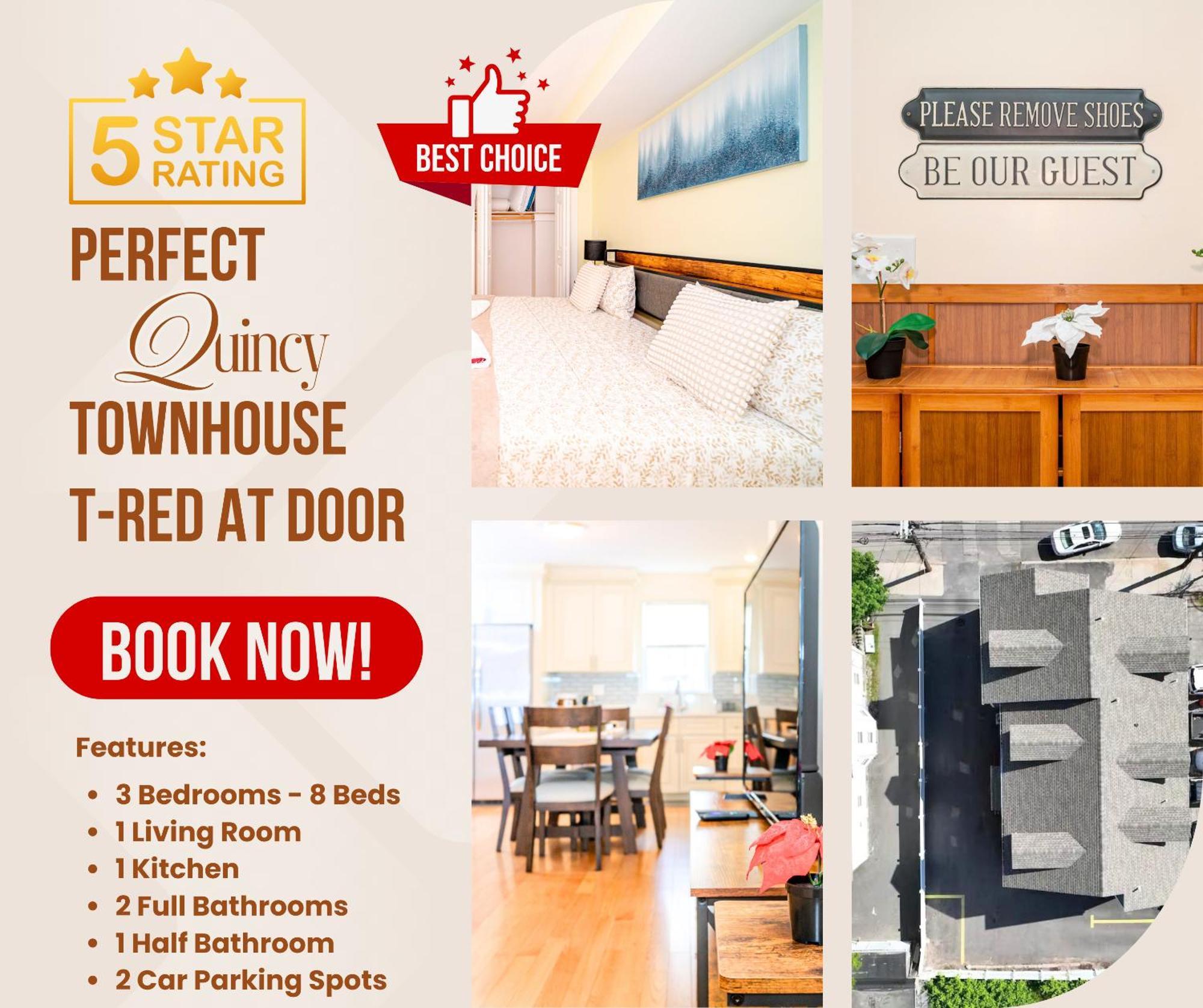 41 - 3Br Quincy - Lovely Townhouse Near Parish 外观 照片